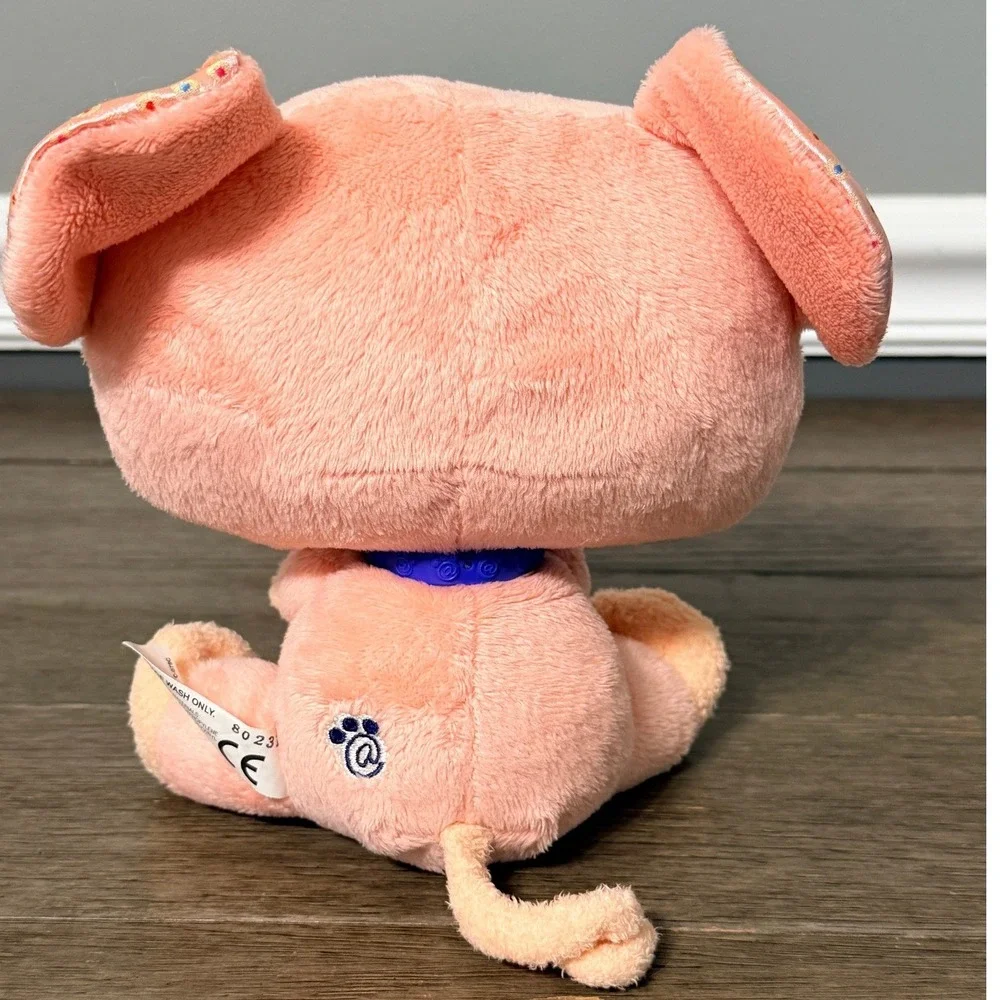 Littlest Pet Shop Pink Mouse Plush 2007 Hasbro LPS Stuffed Animal Glitter Eyes